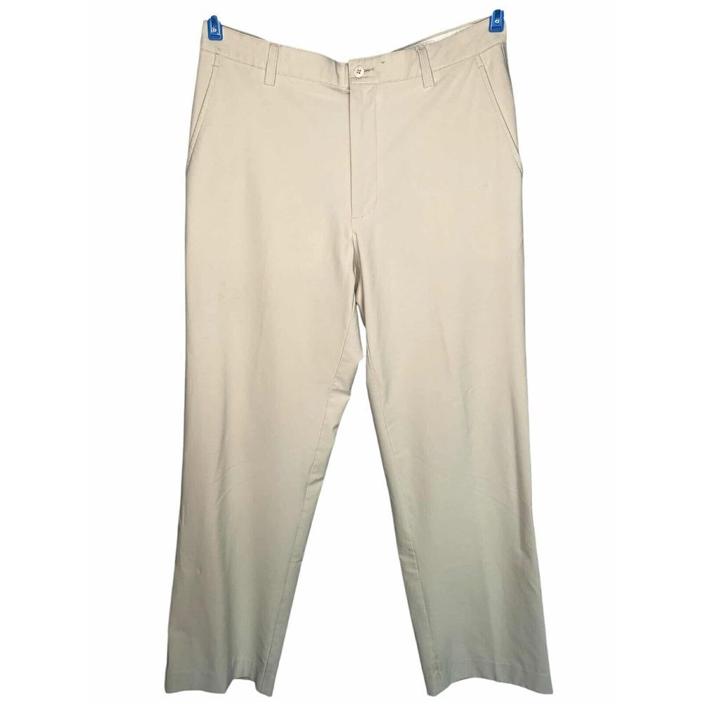 FootJoy Pants Mens size 34/32 Tan/Cream‎ Athletic Fit Golf Performance Stretch